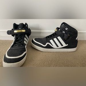 Black and white Adidas sneaker, worn once.